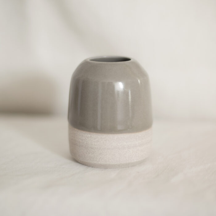 Mini vase gris ceramique