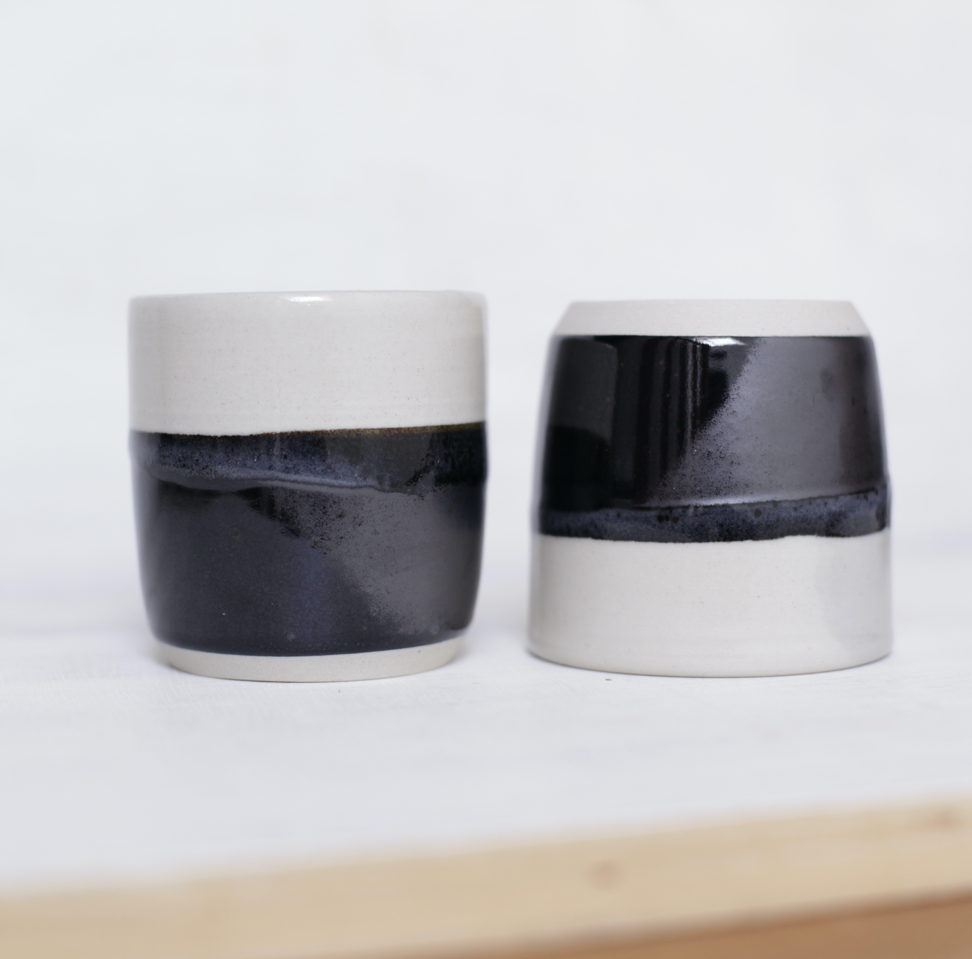 tasses noir ceramique duo de tasses