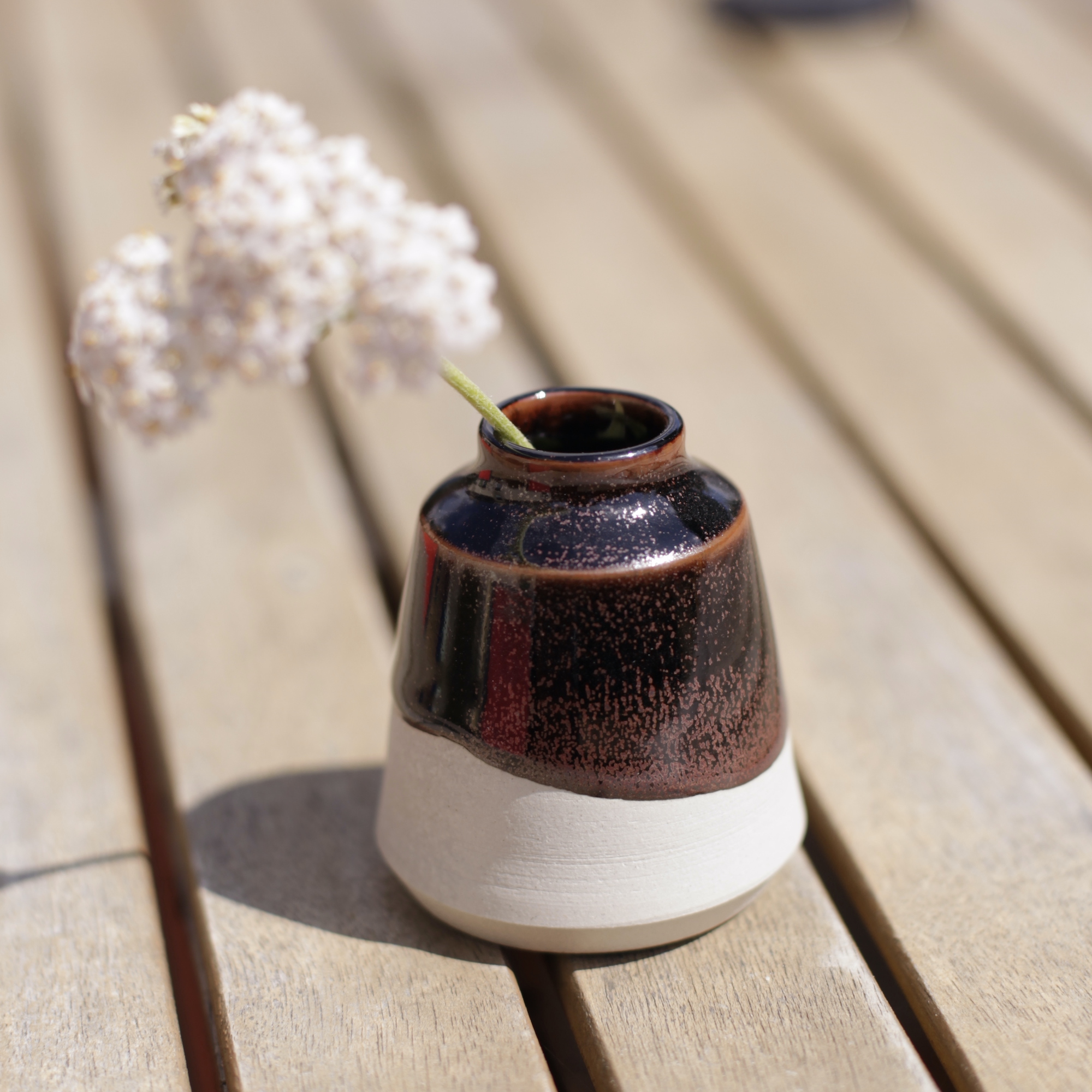 soliflore tenmoku vase tenmoku
